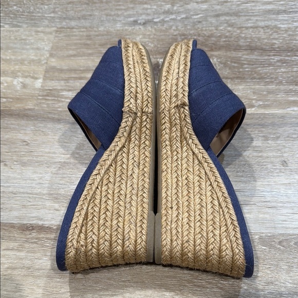 Lauren Ralph Lauren Size 7 B Navy Wedge Espadrilles KARLIA-ES-CSL - Picture 9 of 16